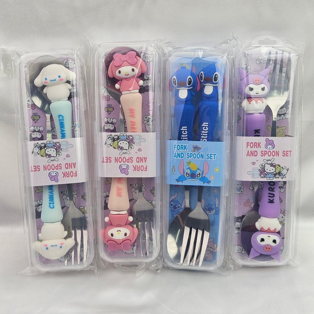 SANRIO ชุดช้อนส้อมสแตนเลส เครื่องใช้บนโต๊ะอาหาร
