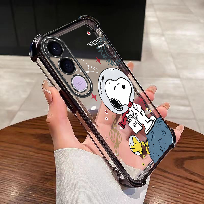 เคสโทรศัพท์กันกระแทกสําหรับ VIVO V70 5G V70FE 5G ตัด Snoopy Case Air Cushion Cover Soft Cover Clear Case