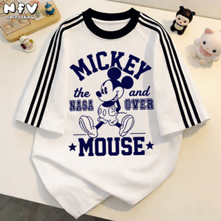 【จัดส่งตลอด 24 ชั่วโมง】NFV✨เสื้อยืดลาย Mickey Mouse ลายพิมพ์…