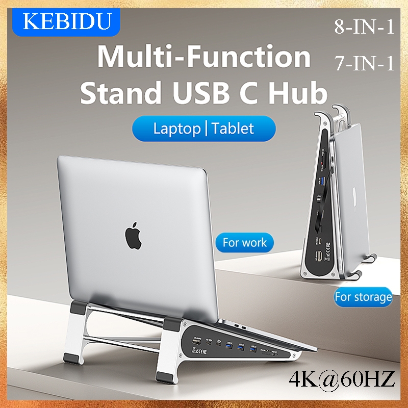 7in1 / 8in1 Multi-function USB HUB TypeC Universal แล็ปท็อป Docking Station Stand Bracket USB3.0 SD/