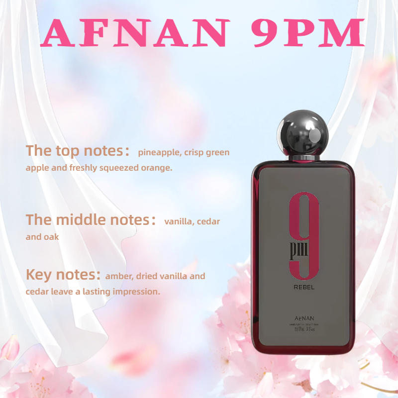 Flash Sale Perfume Afnan_9PM Rebel Perfume 100ML Long Lasting Luxury Perfume for Mens Perfume