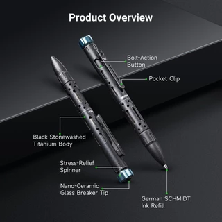 NEXTORCH NP12 Ti EDC ปากกาลูกปัดเซรามิคแก้ว Breaker หัวไทเทเนียมปากกาการอยู่รอดฉุกเฉิน Self-defense