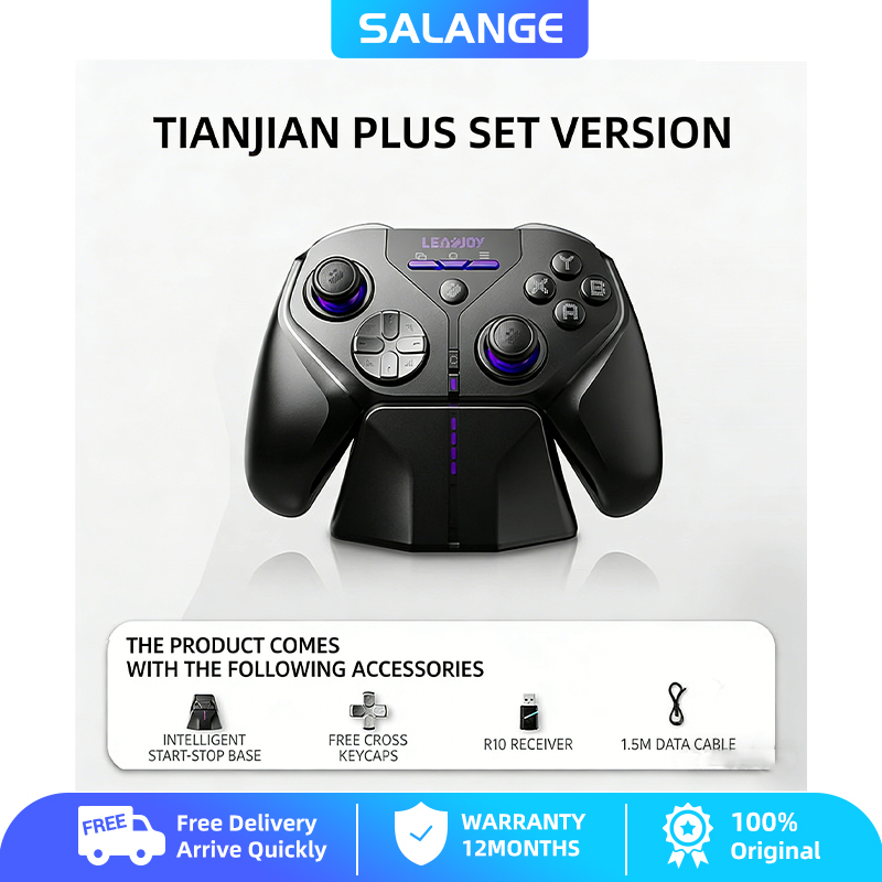 ใหม่ LEADJOY XENO PLUS คอนโทรลเลอร์ไร้สาย TMR จอยสติ๊กไร้สายบลูทูธเกม Gamepads Full Link Latency ต่ํ