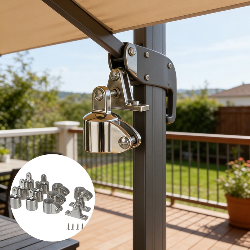 [DB] 1 PC เรือ Bimini Top Fitting Deck บานพับสไลด์ 19-32 มม.ท่อ Eye End ภายนอก Eye End Canopy Tube Boat Accessories [ขายร้อน]