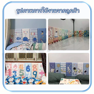 🐋🐬6Pcsแผ่นกันกระแทกหัวเตียง วอลเปเปอร์ติดผนังลายการ์ตูน3d แผ่นกันกระแทกเด็กติดผนังกาวในตัว