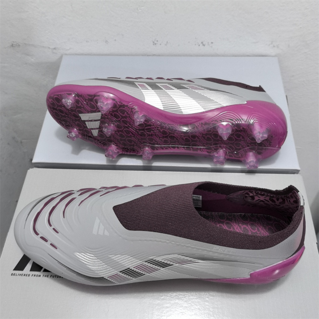 Pred 2025 Elite FG รองเท้าฟุตบอล Size: 39-45 Nails รองเท้าฟุตบอลไร้เชือก เก็บเงินปลายทาง