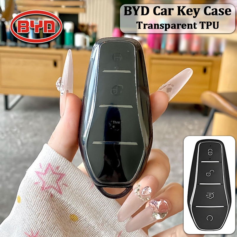 เปลือกกุญแจรีโมทรถยนต์ BYD เหมาะสําหรับ BYD Atto 3/Dolphin/Seal/sealion 07/Shark/M6/atto3 ฝาครอบกุญแจ พวงกุญแจรถยนต์