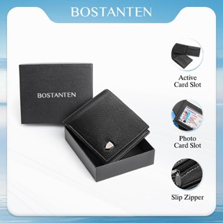 BOSTANTEN Classic Men's Wallet กระเป๋าสตางค์หนัง PU สำหรับผู…