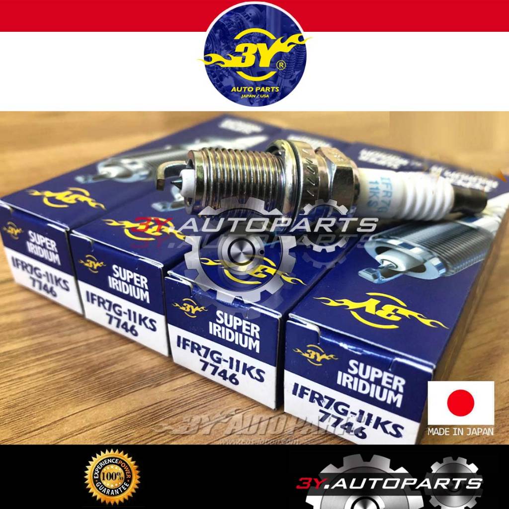 หัวเทียน NGK ใหม่ IFR7G-11KS (@4PCS) ของแท้ #7746 HONDA INTEGRA DC5 TYPE R K20A / CIVIC 2.0 TYPE-R K