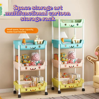 Small Trolley Macaron Shelf Storage Rack Household Floor-standing Multi-layer Storage Rack Children Storage Rack