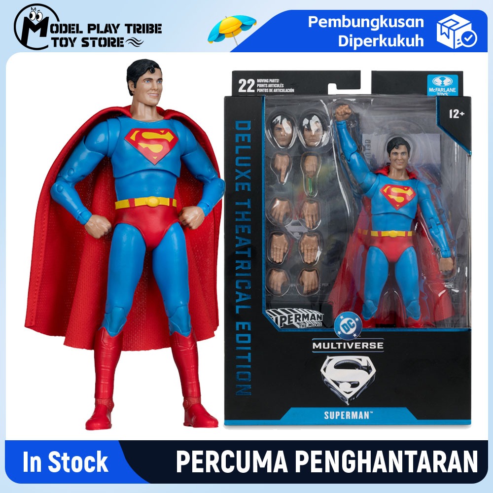 Mcfarlane Toys Superman The Movie 1978 Superman Deluxe Theatrical Edition 7 นิ้ว Action Figure Model