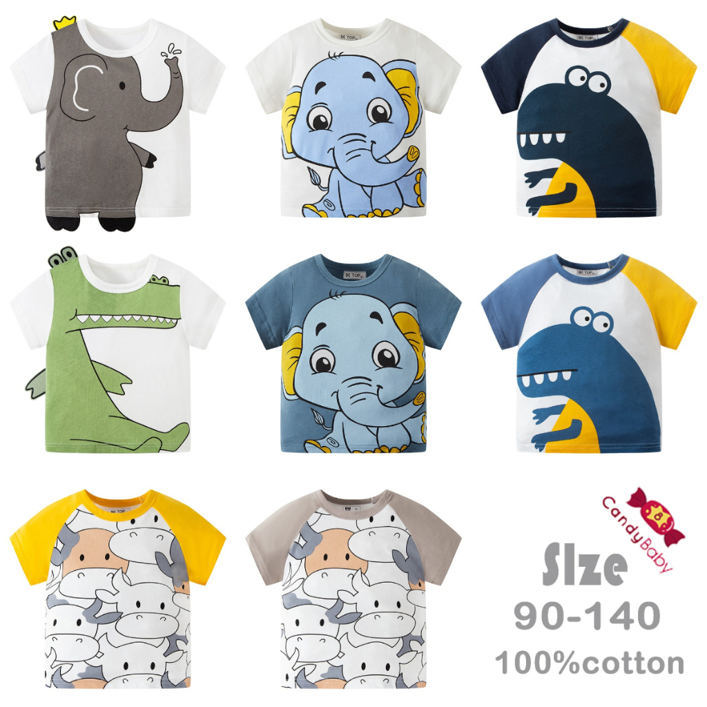 เด ็ กแขนสั ้ นการ ์ ตูนเสื ้ อยืดชุดนักเรียนชายหญิงผ ้ าฝ ้ ายเสื ้ อน ่ ารักเสื ้ อเด ็ กเสื ้ อ