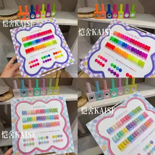 พร้อมส่ง มี 2 รุ่น เซตสีเล็บเจลจี KAISE 24สี sugar Neon gel& macaron gel 24สี สีนีออนสดใส พร้อมชาร์ตโชว์.ขวด เดียวกัน