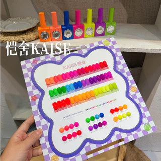 พร้อมส่ง มี 2 รุ่น เซตสีเล็บเจลจี KAISE 24สี sugar Neon gel& macaron gel 24สี สีนีออนสดใส พร้อมชาร์ตโชว์.ขวด เดียวกัน
