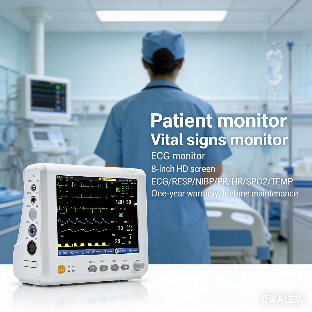 โรงพยาบาล ECG Monitor 27 ซม.HD Medical Multi-parameter ผู้ป่วย Monitor Life Sign Monitor ECG/RESP/PR