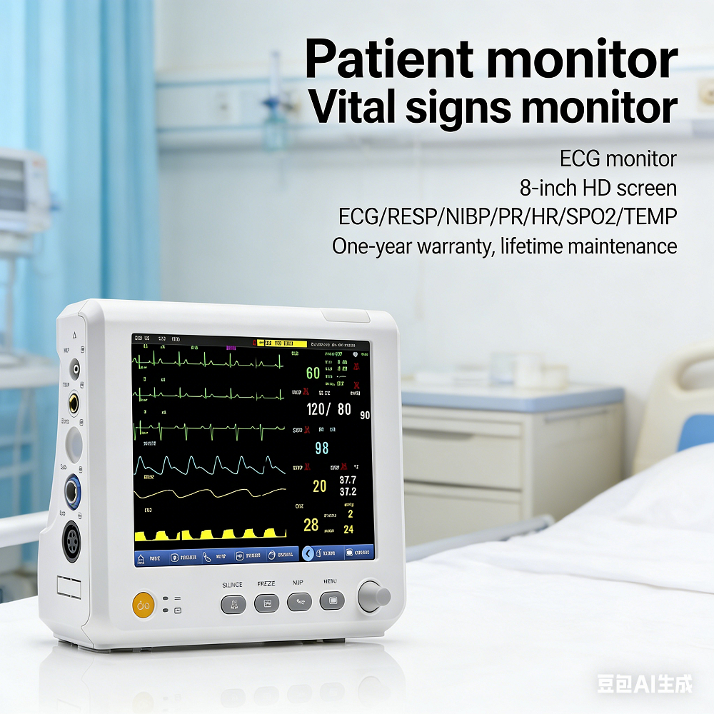 27 ซม.HD Multi-Parameter ผู้ป่วย Monitor โรงพยาบาล ECG Monitor Life Symbol Monitor ECG/RESP/PR/NIBP/