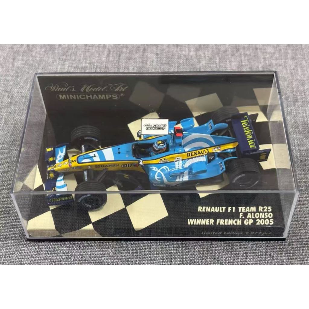 迷你切 F1 雷诺 阿隆索 2005 法国站冠军 1:43