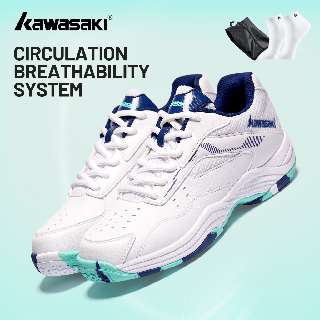 รองเท้าแบดมินตัน Kawasaki C32011 สำหรับผู้ชาย ผู้หญิง รองเท้า Pickleball ออกกำลังกาย มืออาชีพ กันลื่น ทนทาน ดูดซับแรงกระแทก สไตล์เรโทร
