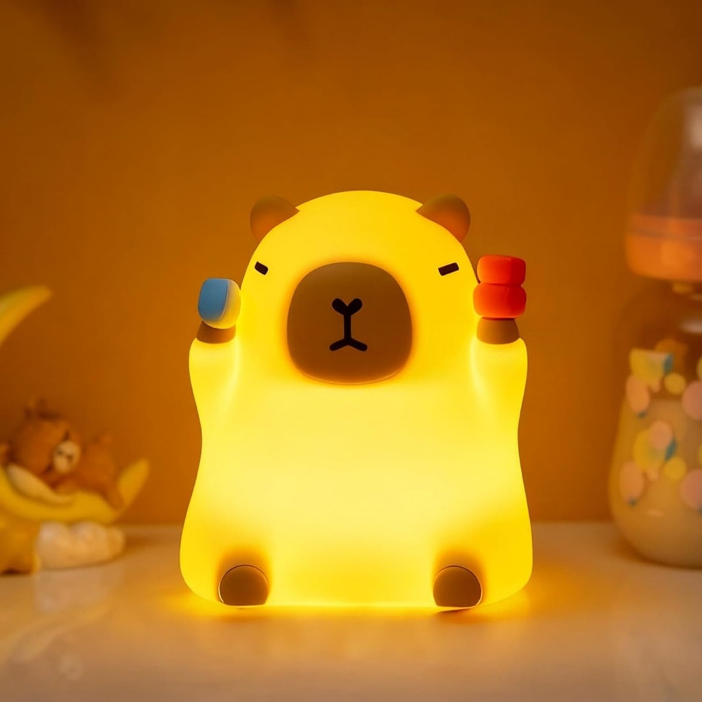 โคมไฟกลางคืน LED รูปเป็ดน่ารัก ชาร์จไฟได้ ปรับความสว่างได้ 3 ระดับ ของตกแต่งโต๊ะทำงานและห้องนอน ของขวัญที่สมบูรณ์แบบสำหรับครอบครัวและเพื่อนฝูง ของขวัญวันเกิด