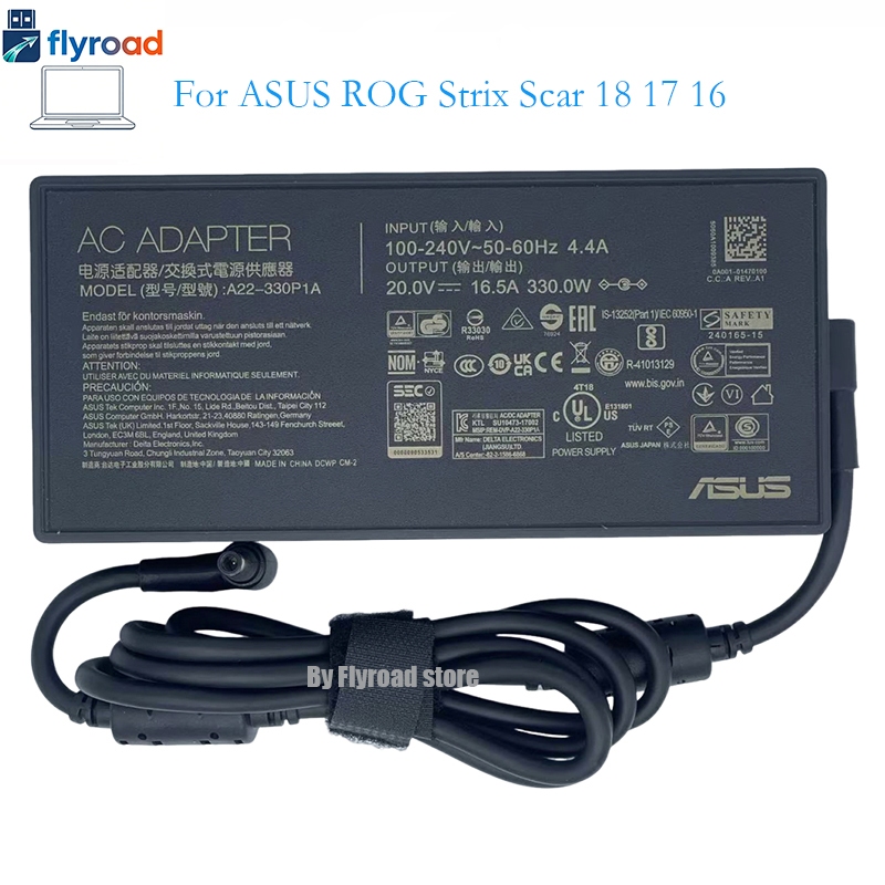 330W Slim Adapter สําหรับ ASUS ROG Strix แผลเป็น 16 17 18 G18 G634JY G733PZ G733PY G814J A22-330P1A 