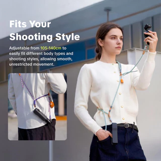 สายคล้องกล้อง PGYTECH สําหรับ DJI Osmo Pocket 3, 2-in-1 ปรับสายคล้องคอและข้อมือพร้อมระบบปลดเร็วขนาดเล็ก, เชือกเส้นเล็กกําลังสูงทอมือ, ความจุรับน้ําหนักสูงสุด 10 กก., เปีย