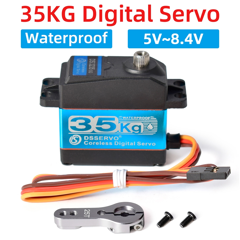 จัดส่งตรงจากไทย Dsservo กันน้ํา Servo DS3235 แรงจัด! เซอร์โว DS 35kg หมุน180° เกียร์โลหะ กันน้ำ ใช้ง