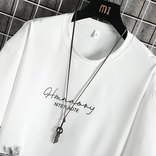 เสื้อยืดผู้ชายแขนสั้นจากผ้าไหมน้ำแข็ง ออกแบบมาเพื่อความสบายในฤดูร้อน มีสไตล์และสวมใส่ง่าย