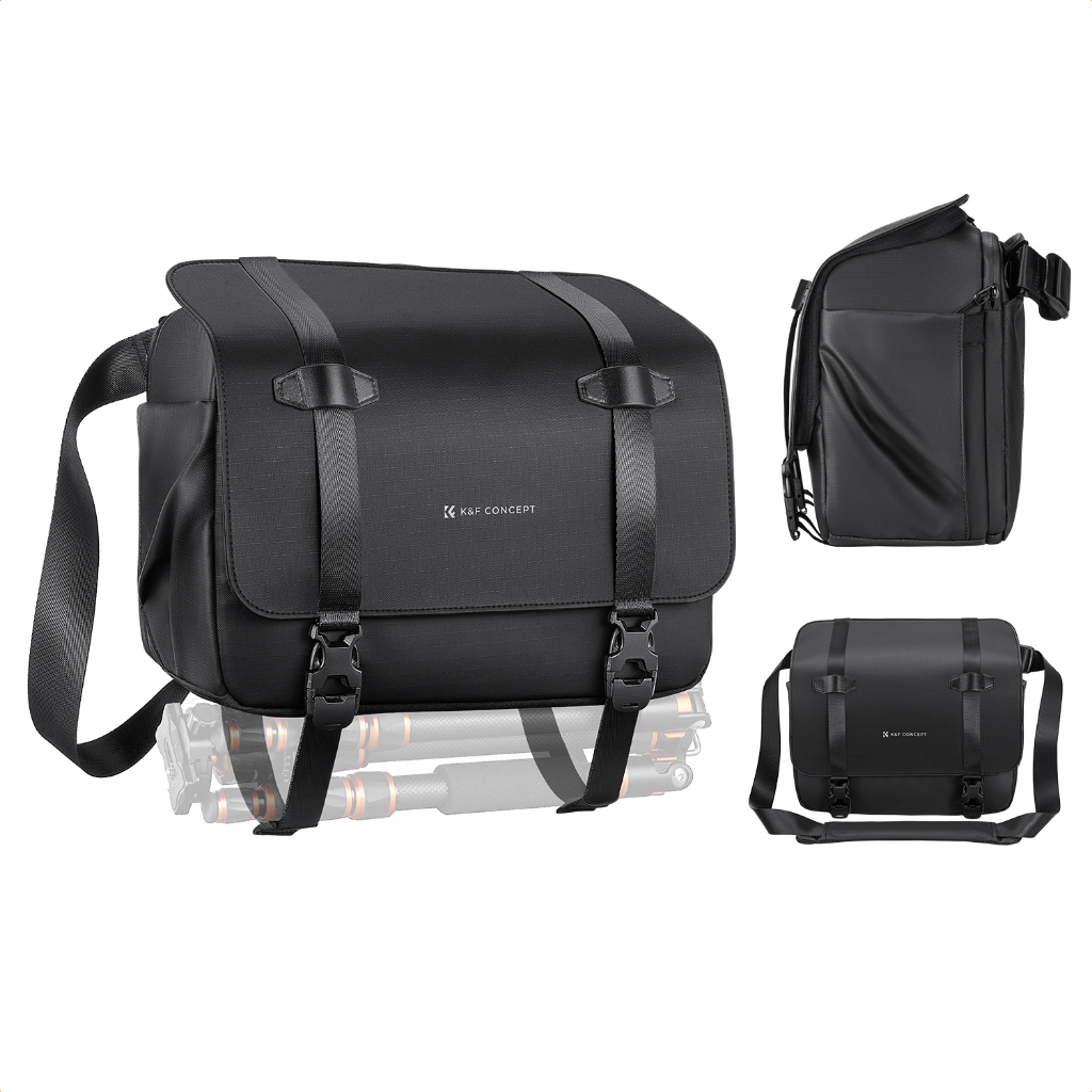 K&F Concept กระเป๋ากล้องสลิง 10L กล้อง Crossbody ไหล่กระเป๋าเป้สะพายหลัง DSLR/SLR/Mirrorless กล้องขนาดกะทัดรัดกระเป๋าถ่ายภาพ