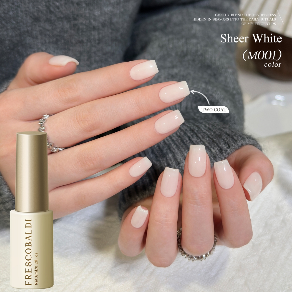 FRESCOBALDI 6ml - Milky White Gel Nail Polish เหมาะสําหรับร้านทําเล็บ