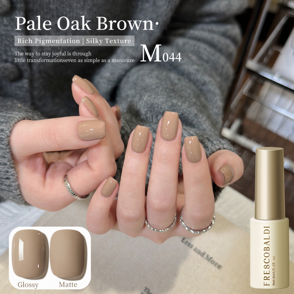 FRESCOBALDI 6ml - Milk Tea Color Gel Nail Polish เงางามยาวนาน เหมาะอย่างยิ่งสำหรับการทำเล็บแบบ DIY