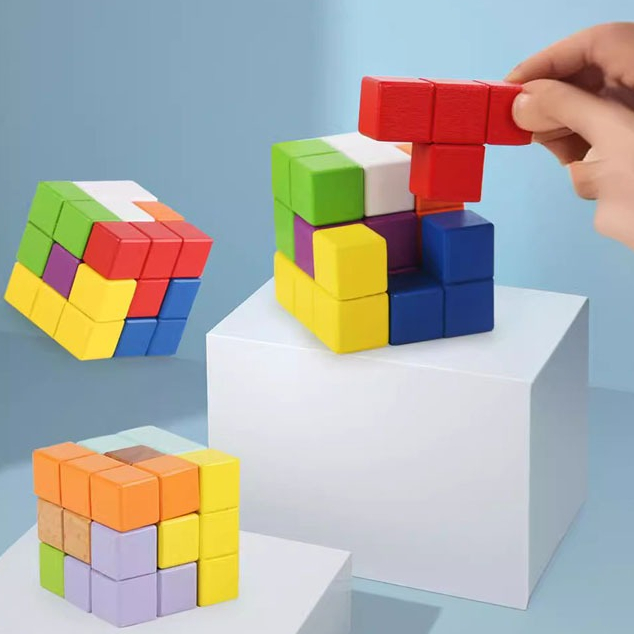 Cube Tetris 3d Puzzle Rubiks Cube ของเล่นเพื่อการศึกษาเด็กปฐมวัย