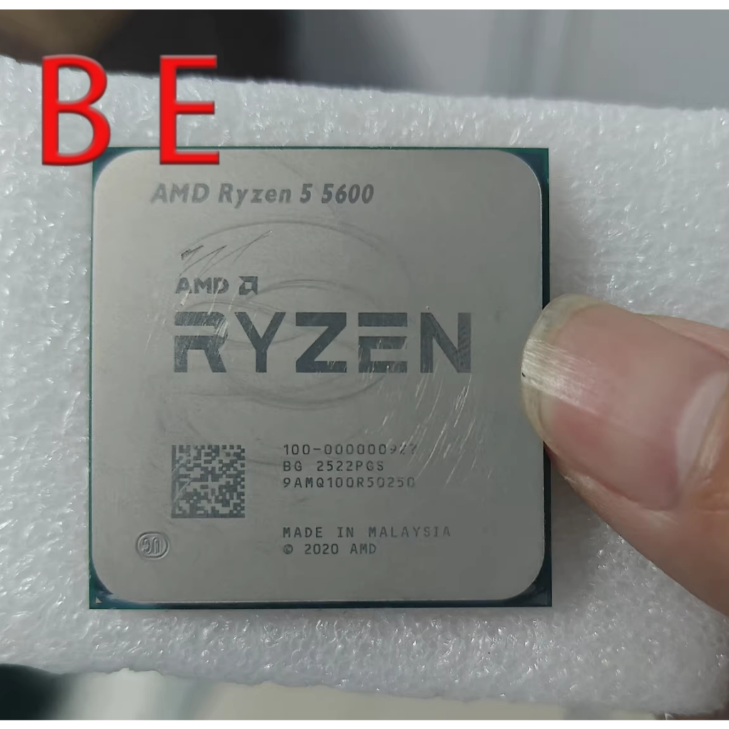 Ryzen 5 5600 AM4 โปรเซสเซอร์ CPU R5 5600 Six-Core 3.5GHz 12 Thread 65W Pre-owned Desktop CPU