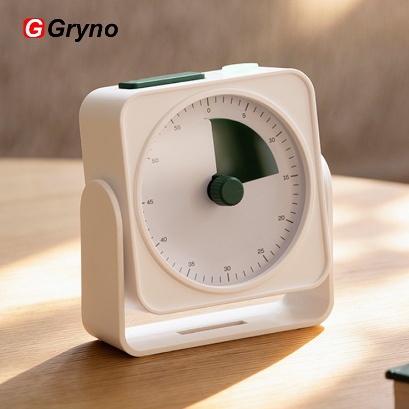 Gryno จับเวลาครัวชาร์จ Visual Timer แม่เหล็กนาฬิกาปลุก Mechanical 60-Minute หมุนนับถอยหลังสําหรับทําอาหารนักเรียน Study โยคะ
