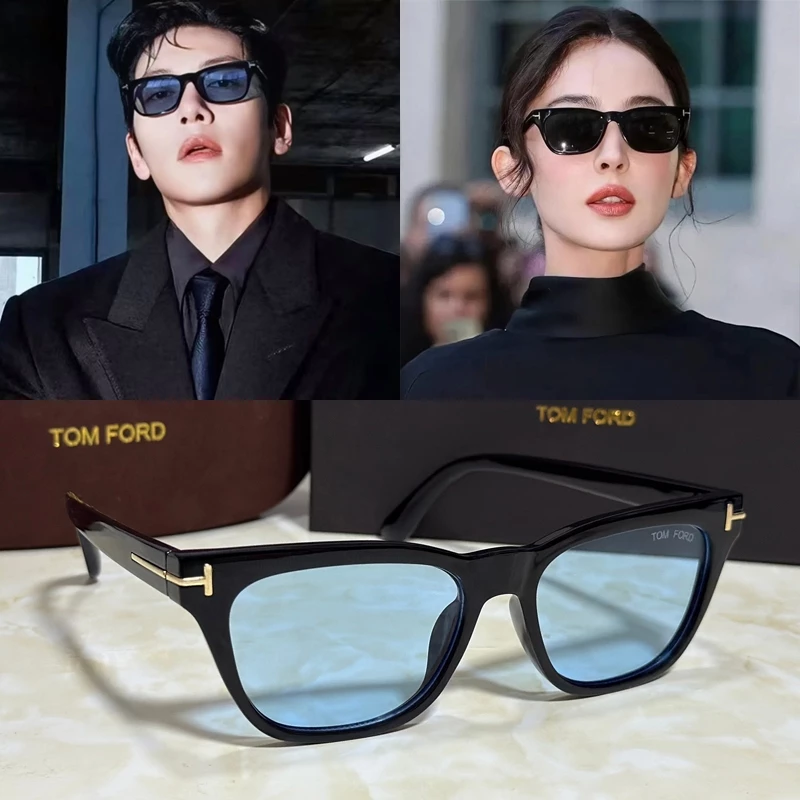 แว่นกันแดดคุณภาพสูง กันUV ทรงกรอบคิ้ว ในสไตล์ตะวันตก