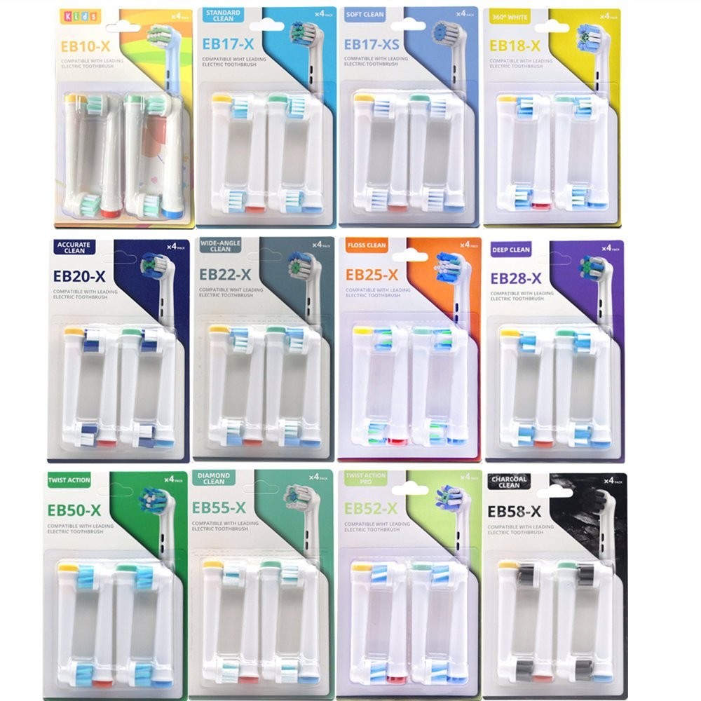 สําหรับใช้งานร่วมกับหัวเปลี่ยนแปรงสีฟันไฟฟ้า Oral B series 4 ชิ้น/กล่อง