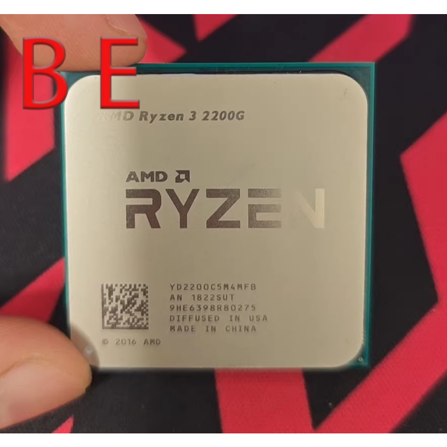 Ryzen 3 2200G AM4 CPU โปรเซสเซอร์ R3 2200G Quad Core 3.5GHz 4 ด้าย Pre-owned เดสก์ท็อป CPU