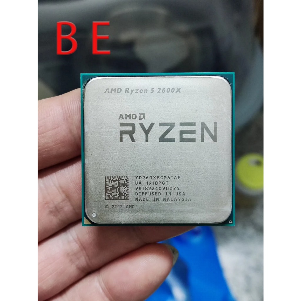 Ryzen 5 2600X AM4 CPU โปรเซสเซอร์ 3.6 GHz R5 2600X 6C 12-Thread 16M Pre-owned Desktop CPU