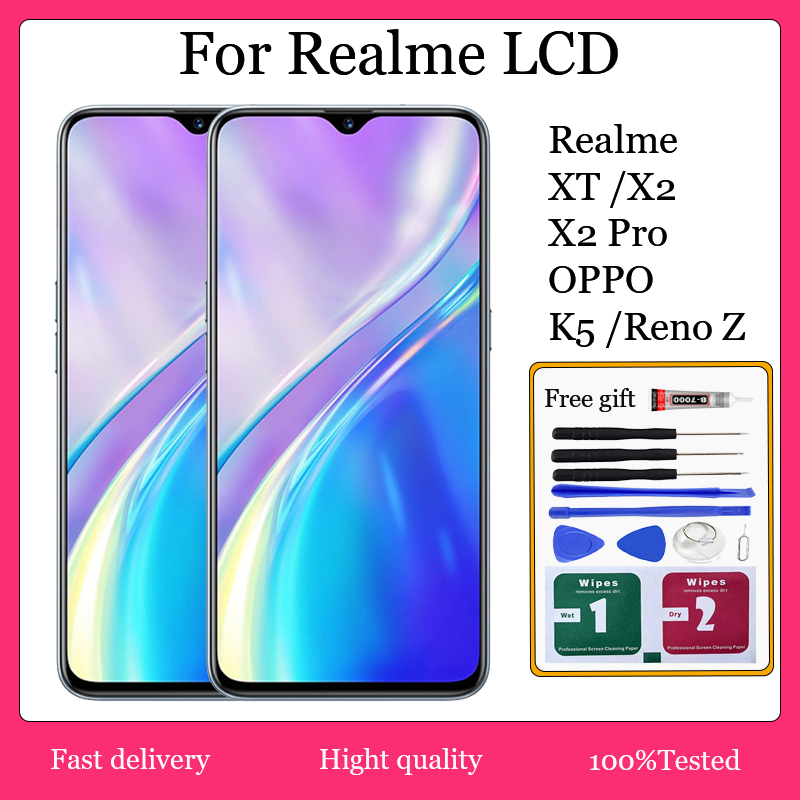 OPPO Realme X2 /XT / X2 Pro / OPPO K5 / OPPO Reno Z จอแสดงผล LCD เปลี่ยนหน้าจอสัมผัส