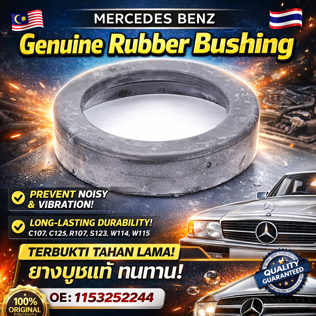 MERCEDES BENZ C107 C123 C126 R107 S123 W114 W115 RUBBER BUSHING OE:1153252244