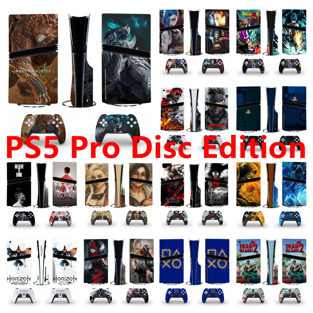 100 สีสติกเกอร์ผิวใช้งานร่วมกับ Sony Playstation 5 Pro Disc Edition ไวนิล Decal Wrap ฟิล์มป้องกันสํา