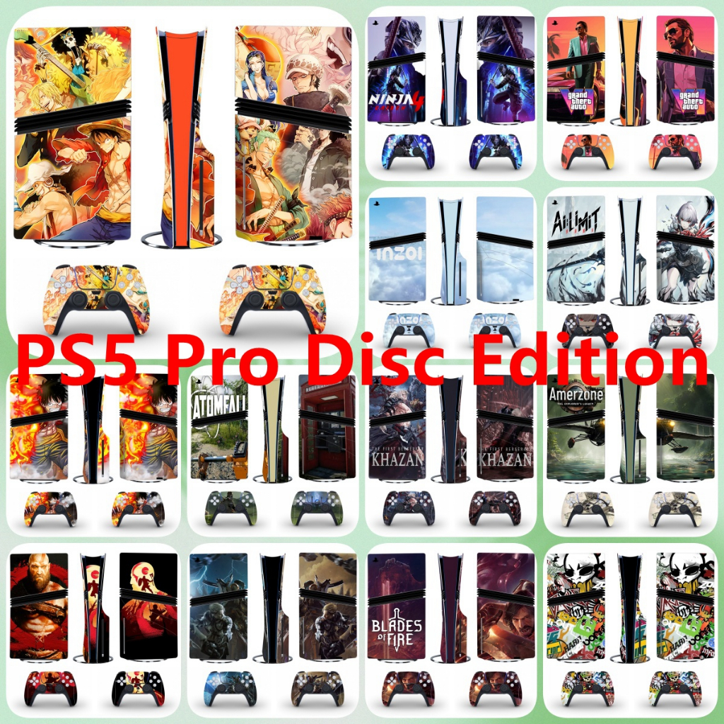 100 สีสติกเกอร์ผิวใช้งานร่วมกับ Sony Playstation 5 Pro Disc Edition ไวนิล Decal Wrap ฟิล์มป้องกันสํา