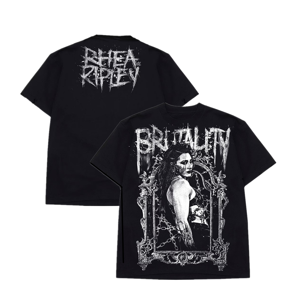 เสื้อยืดโซ่ Rhea Ripley สําหรับผู้ชายสีดํา