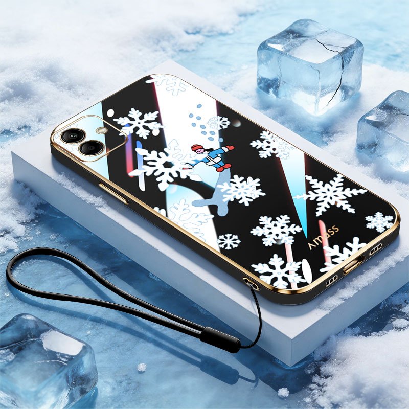 YBD สําหรับ infinix สมาร์ท 10 Tecno Spark GO 2 POP 10 X6725 X6725B X6725C KM4 เปลือกไฟฟ้าฤดูหนาวเกล็