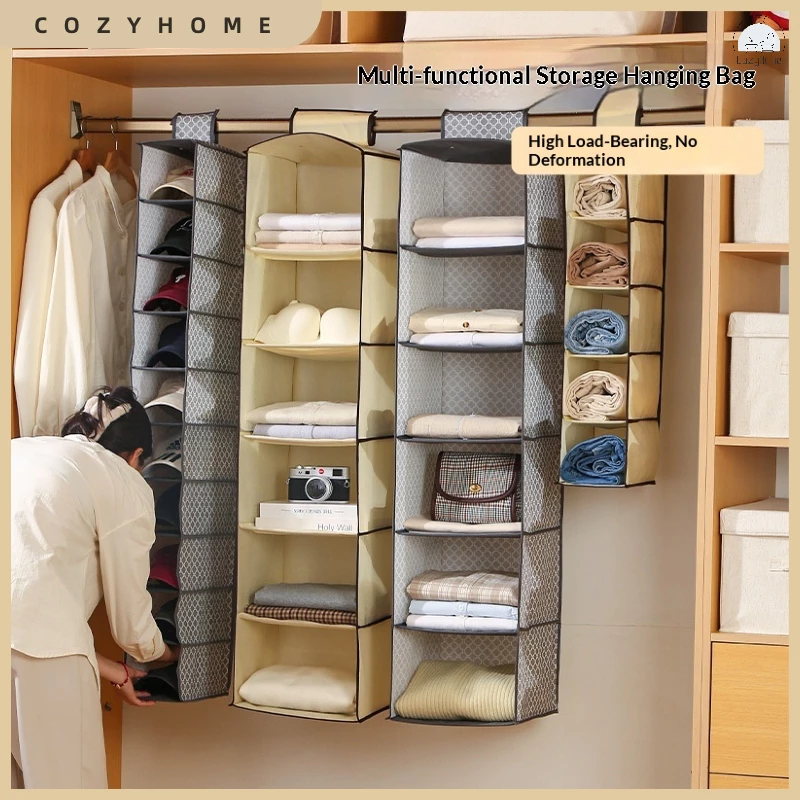 [สต๊อกพร้อม] COZYHOME กระเป๋าเก็บตู้เสื้อผ้าหลายชั้นห้องนอนแขวนกล่องเก็บเสื้อผ้าแบบพับได้