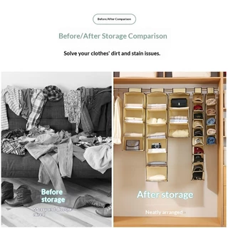 [สต๊อกพร้อม] COZYHOME กระเป๋าเก็บตู้เสื้อผ้าหลายชั้นห้องนอนแขวนกล่องเก็บเสื้อผ้าแบบพับได้