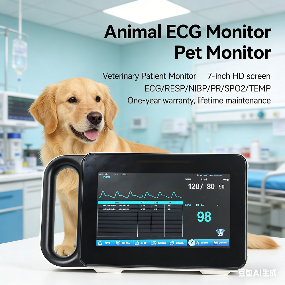 แบบพกพาสําหรับสัตวแพทย์แบบพกพา Multi-Parameter Monitor หน้าจอสัมผัสสัตว์เลี้ยง ECG Monitor Life Symb