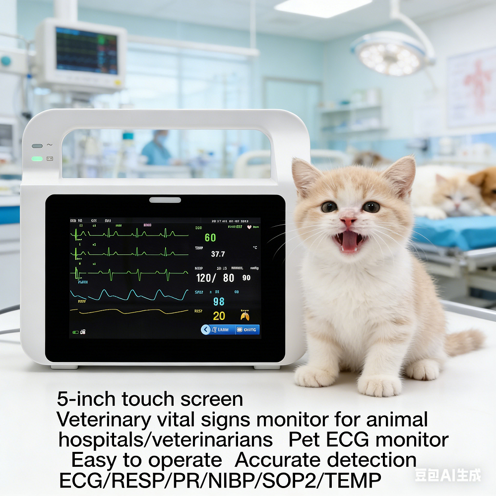 Veterinary Multi-Parameter Monitor สัตว์เลี้ยง ECG Monitor สัตว์โรงพยาบาล Life Symbol Monitor ECG/RE