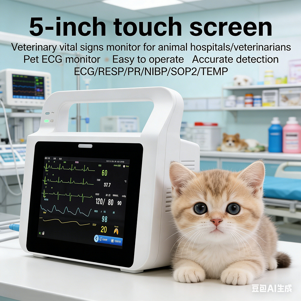 สัตว์เลี้ยงชีวิตระบบ Body Monitor แมวสุนัข ECG Monitor สัตว์โรงพยาบาล Veterinary Multi-Parameter Mon