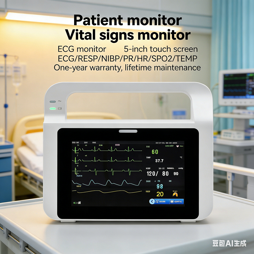 โรงพยาบาลในครัวเรือนหน้าจอสัมผัส ECG Monitor Multi-Parameter Life Sign Monitor Medical Patent Monito