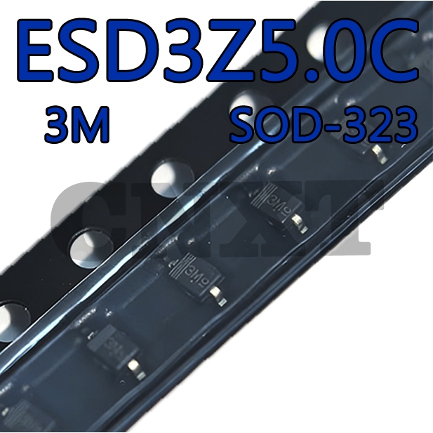 20 ~ 50PCS ESD3Z5.0 C SOD-323 3M Patch Two-Way ESD Diode 5V Anti-Static Protection Tube